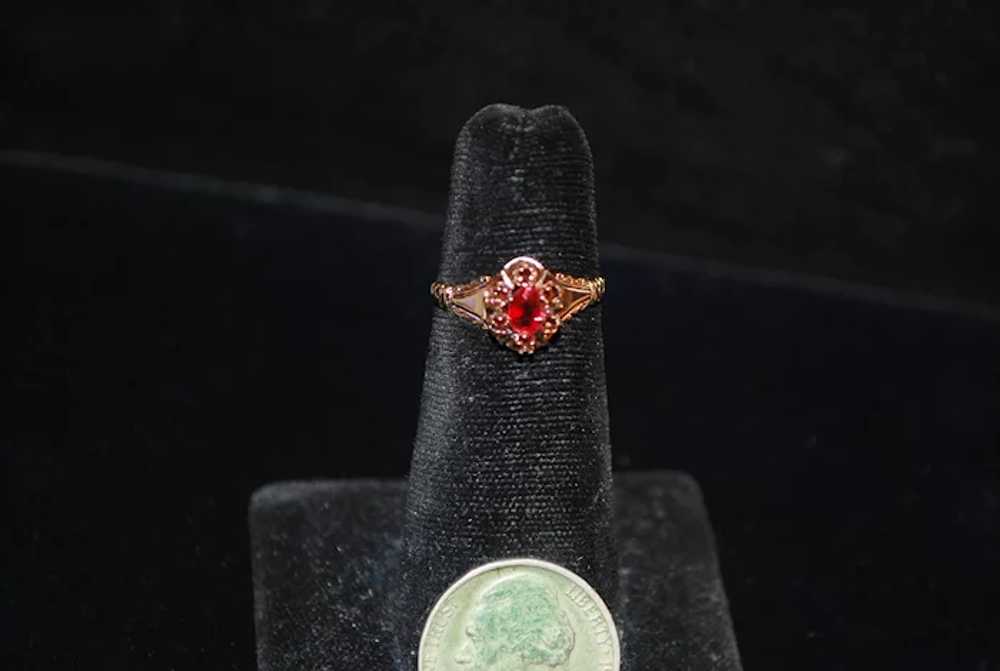 14K r/g Victorian Ruby Ring - 1880's - image 5