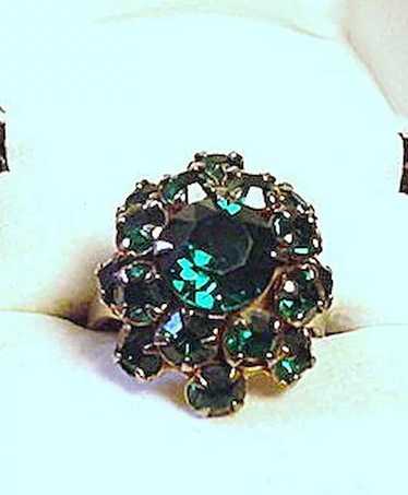 Green  Rhinestone Ring