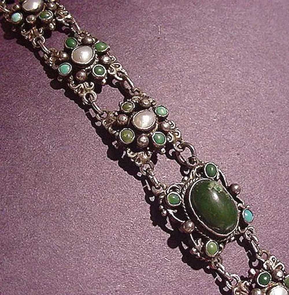 Austro Hungarian Silver, Turquoise  Bracelet - image 3