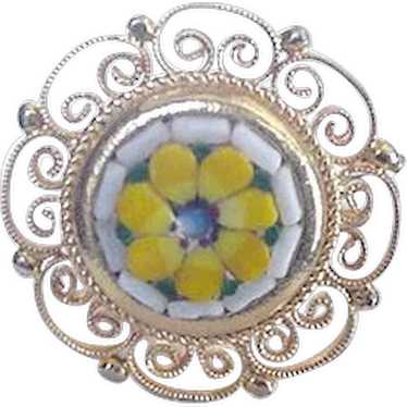 Yellow mosaic Floral Ring - image 1