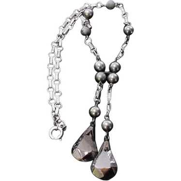 Glass Hematite Necklace