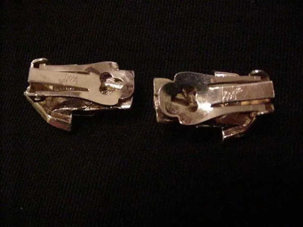 Emerald Cut Kafin Rhinestone Earrings - image 2