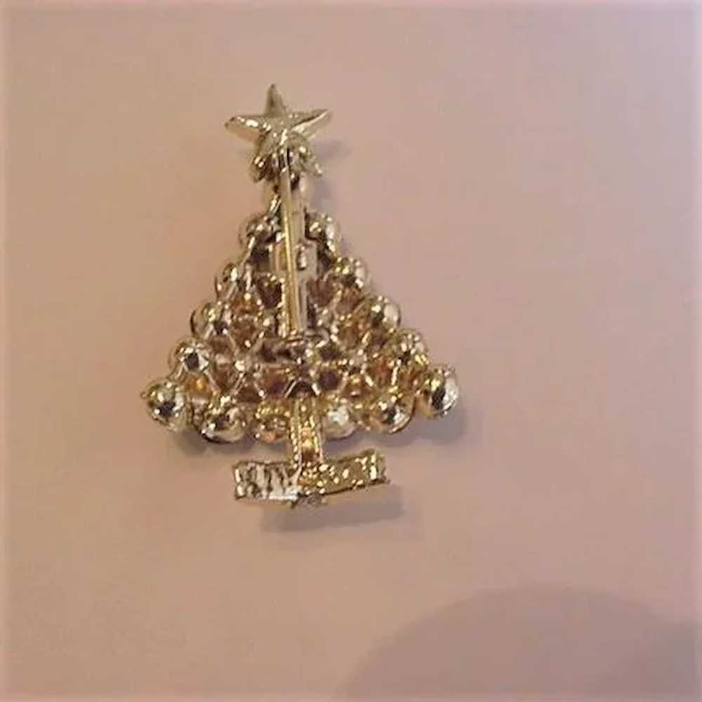 Rhinestone Christmas Tree Pin - image 2