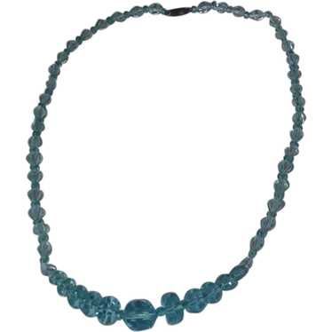 Aqua Marine Crystal Necklace - image 1
