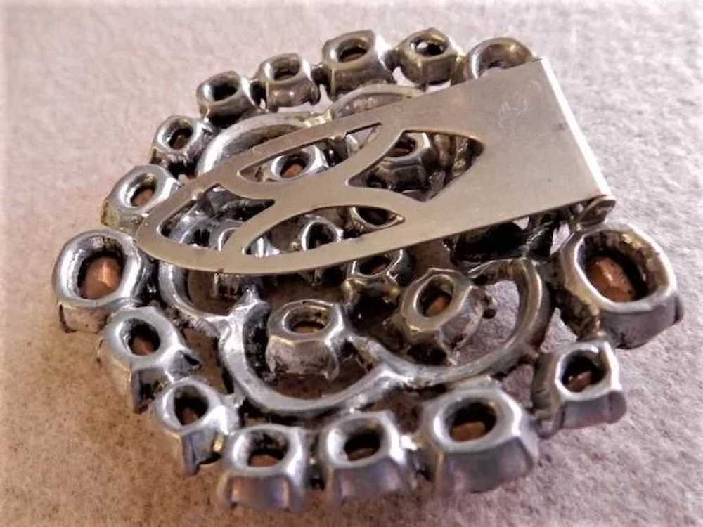 Art Deco 1930's Diamond Rhinestone & Pot Metal Mo… - image 7