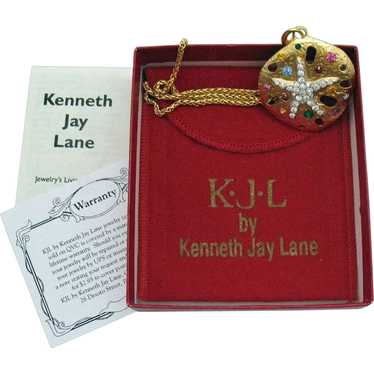 Vintage Unworn KJL Kenneth Jay Lane Sand Dollar P… - image 1