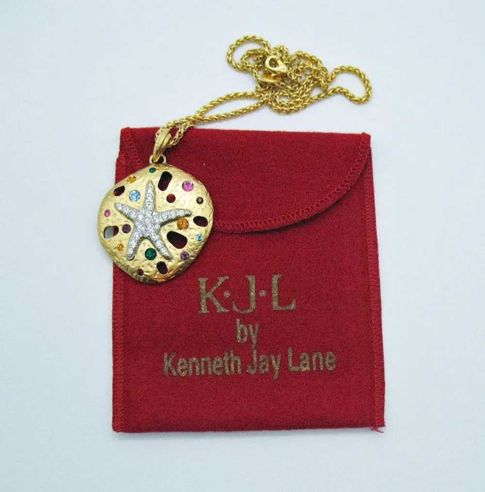 Vintage Unworn KJL Kenneth Jay Lane Sand Dollar P… - image 3