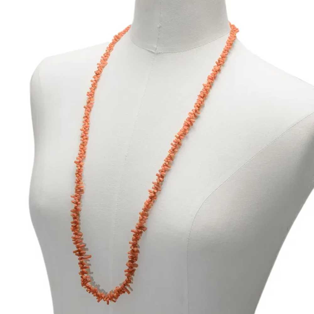 Vintage Natural Red Mediterranean Coral Branch Lo… - image 2