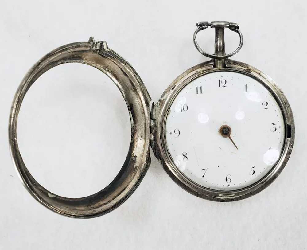 Antique English Silver Fusee & Chain Drive Pocket… - image 3