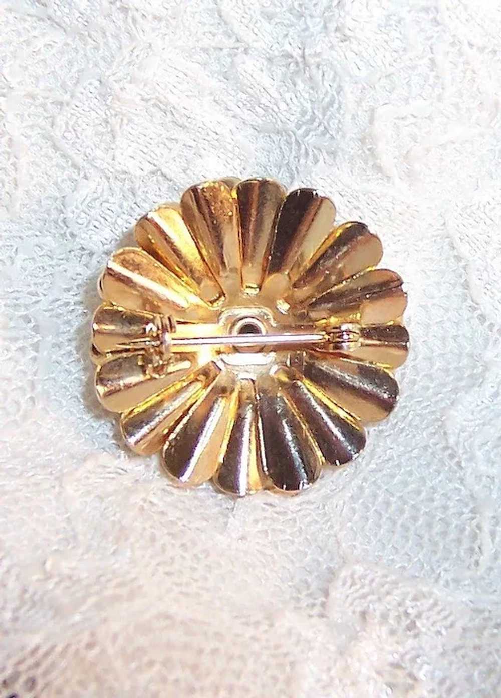 Amber Rhinestone Celtic Knot Pin - image 4