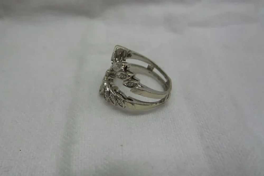 1950's Solid 14kt Natural Diamonds "Insert" Ring - image 5