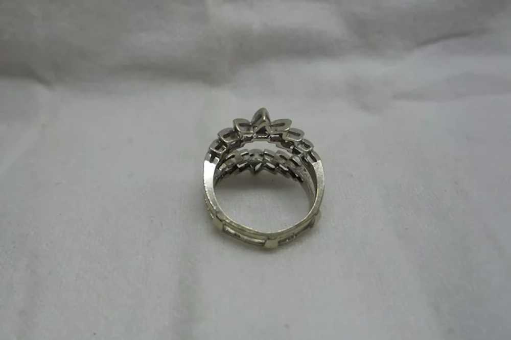 1950's Solid 14kt Natural Diamonds "Insert" Ring - image 6
