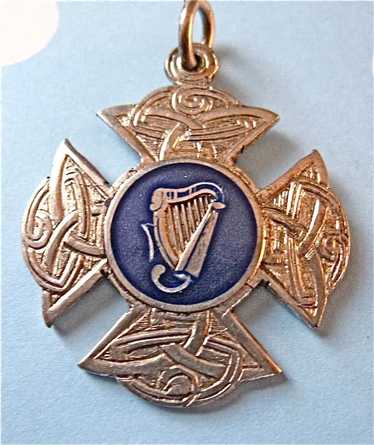 Vintage Irish Hallmark Sterling Silver Irish Harp… - image 1