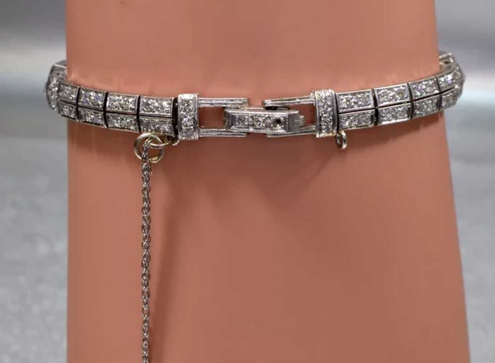 Platinum Art Deco Hamilton Diamond Ladies Watch - image 5