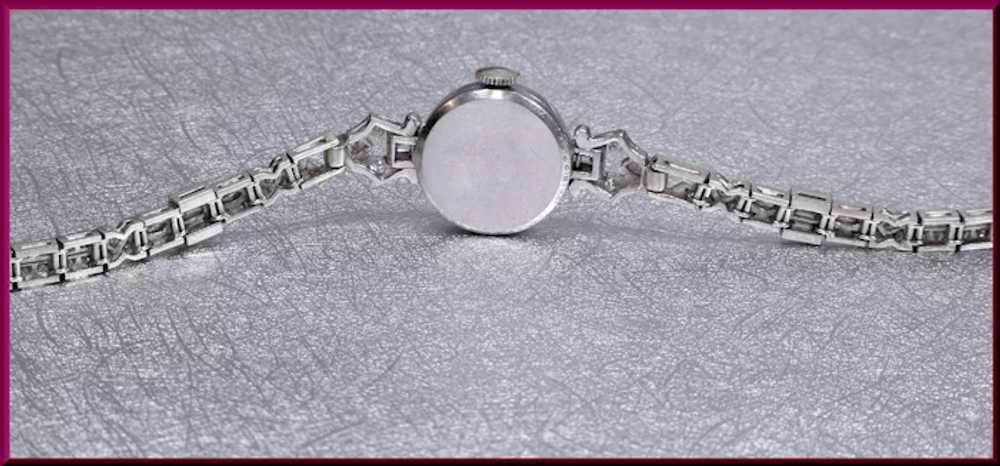 Platinum Art Deco Hamilton Diamond Ladies Watch - image 6