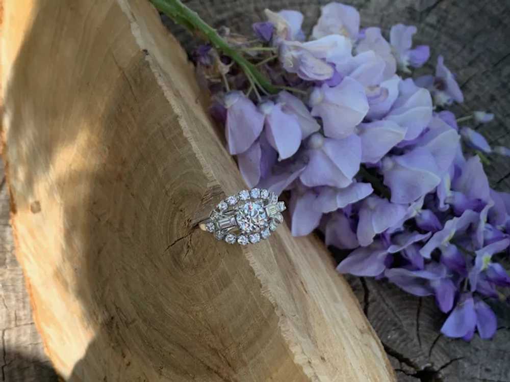 Retro Diamond Engagement Ring - image 2
