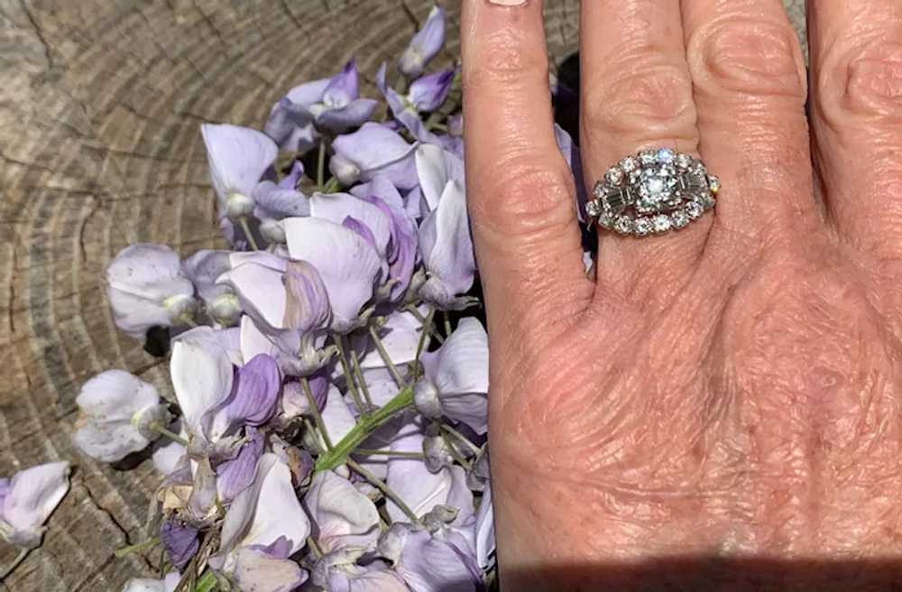 Retro Diamond Engagement Ring - image 4