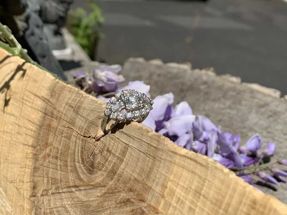 Retro Diamond Engagement Ring - image 5