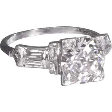 Art Deco Diamond Engagement Ring - image 1