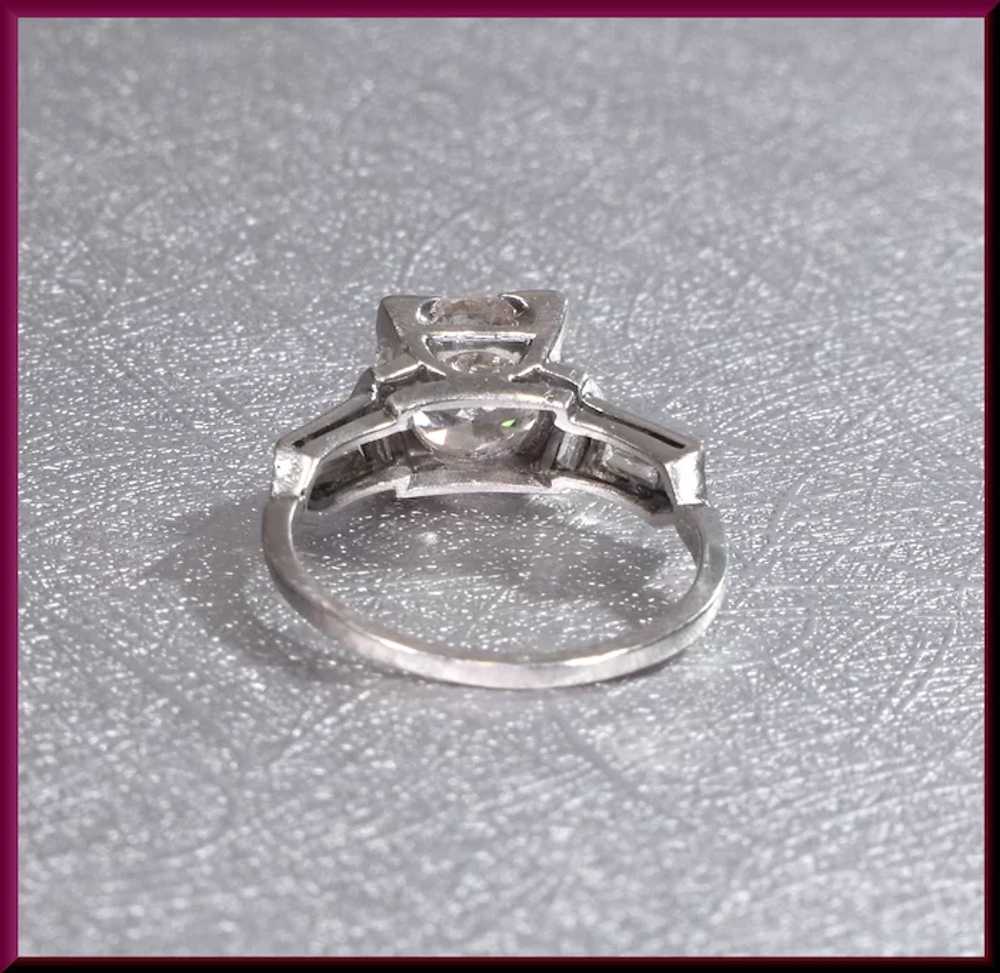 Art Deco Diamond Engagement Ring - image 6