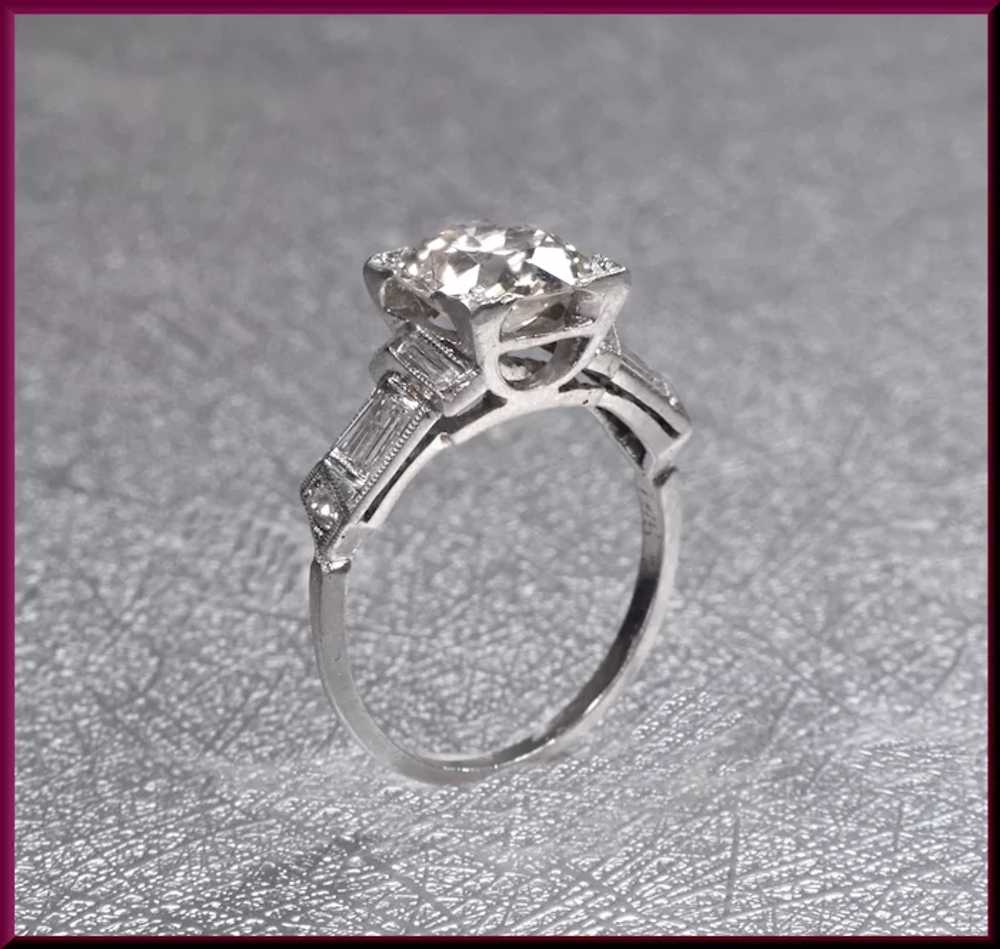 Art Deco Diamond Engagement Ring - image 9