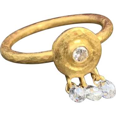 Gurhan 24K Yellow Gold Diamond Ring