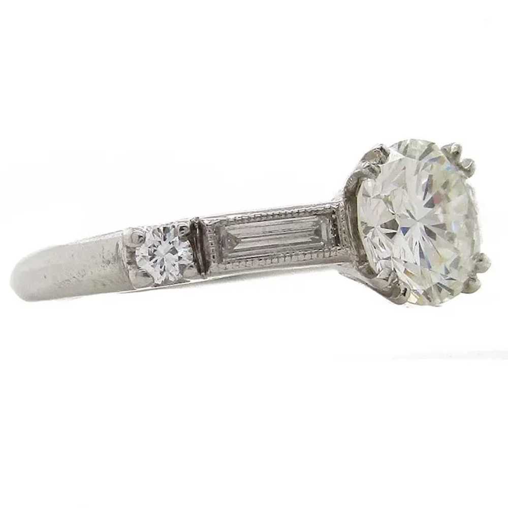 Vintage 1950's Platinum Diamond Engagement Ring - image 3