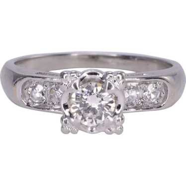 .40 Carat VS2 Center Diamond 18K White Gold Ring