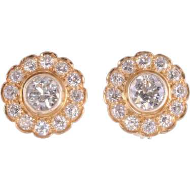 4.30 CTW Rosette Diamond Earrings - image 1