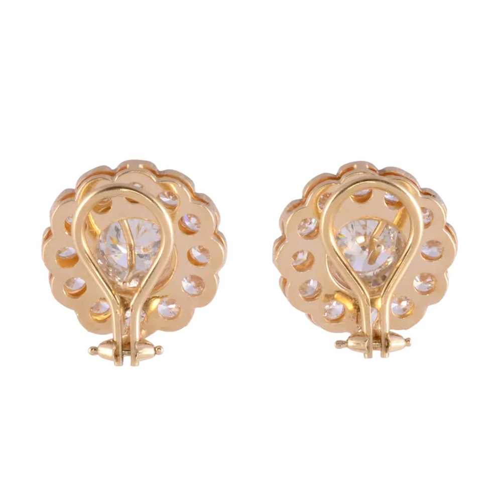 4.30 CTW Rosette Diamond Earrings - image 2