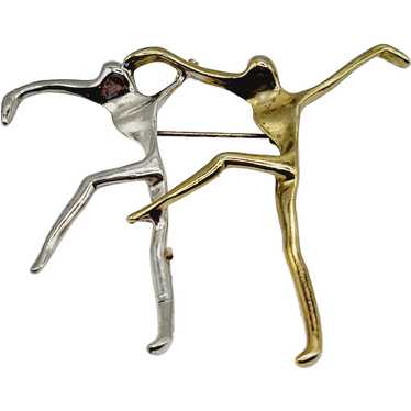 Vintage Iconic 80s MCM Abstract Dancers Brooch [A… - image 1