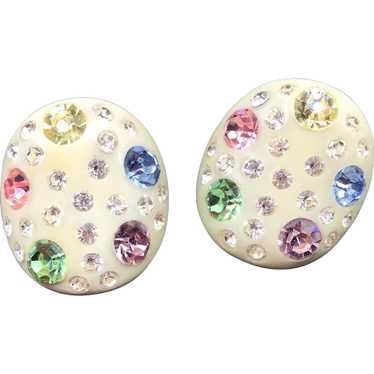 Plastic colorful earrings - Gem