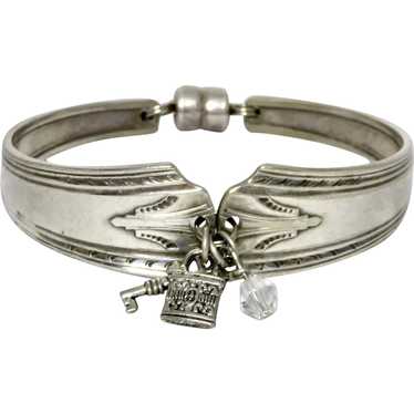 Art Deco Silver Plate Spoon Bracelet Charms - image 1