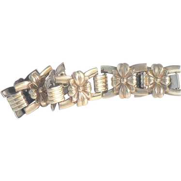 Symmetalic Sterling Silver 14K Gold Plated Bracele