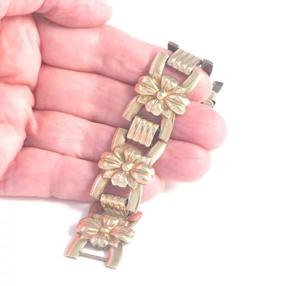 Symmetalic Sterling Silver 14K Gold Plated Bracel… - image 3