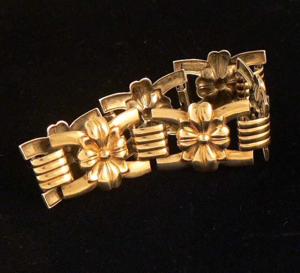 Symmetalic Sterling Silver 14K Gold Plated Bracel… - image 5