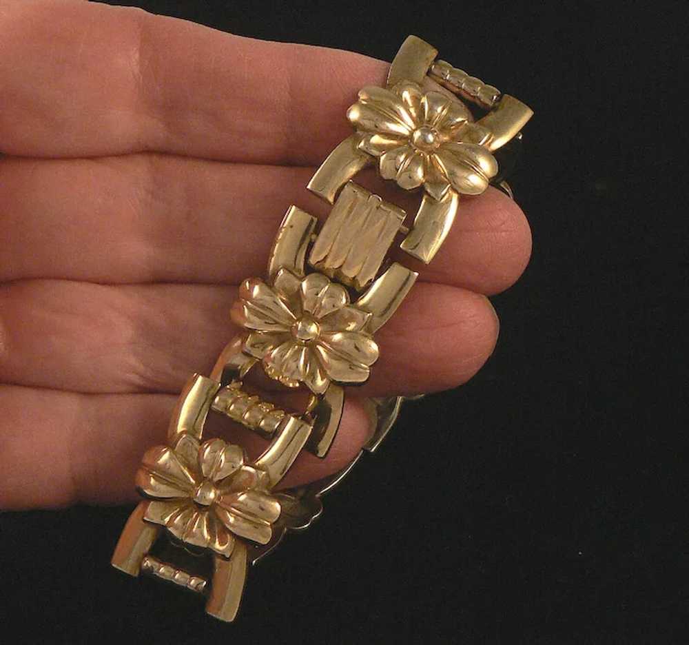 Symmetalic Sterling Silver 14K Gold Plated Bracel… - image 6