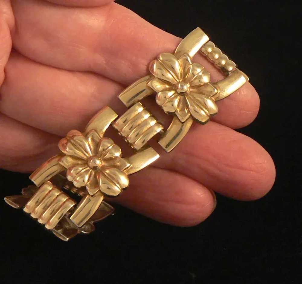 Symmetalic Sterling Silver 14K Gold Plated Bracel… - image 7