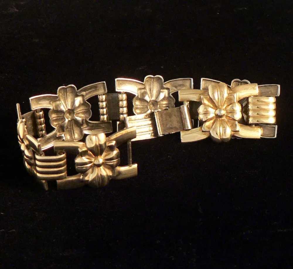 Symmetalic Sterling Silver 14K Gold Plated Bracel… - image 8