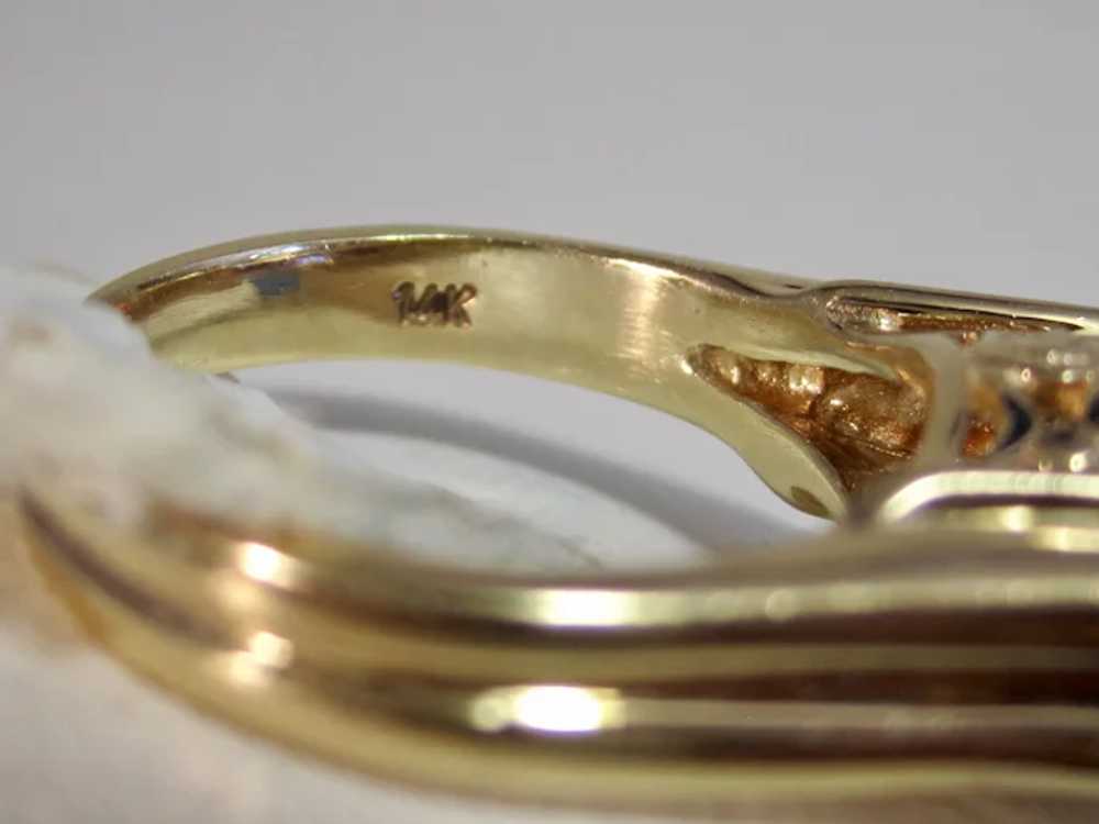 Antique Edwardian Opal & Diamond Ring 14K - image 9