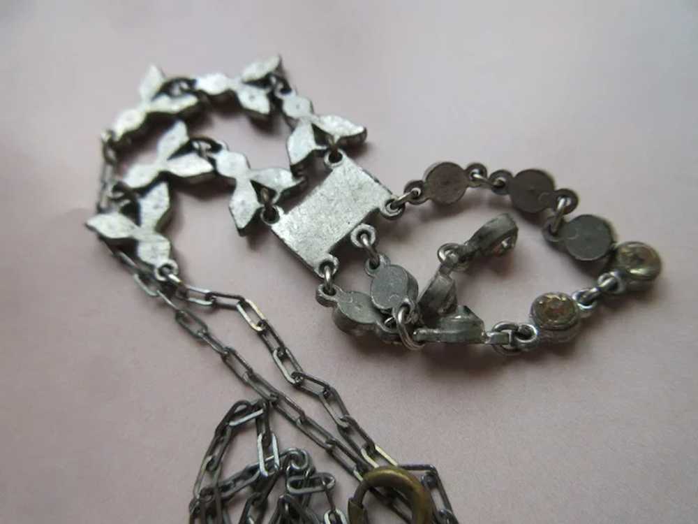 Vintage 20s 30s Deco Paste Lavaliere Necklace - image 4