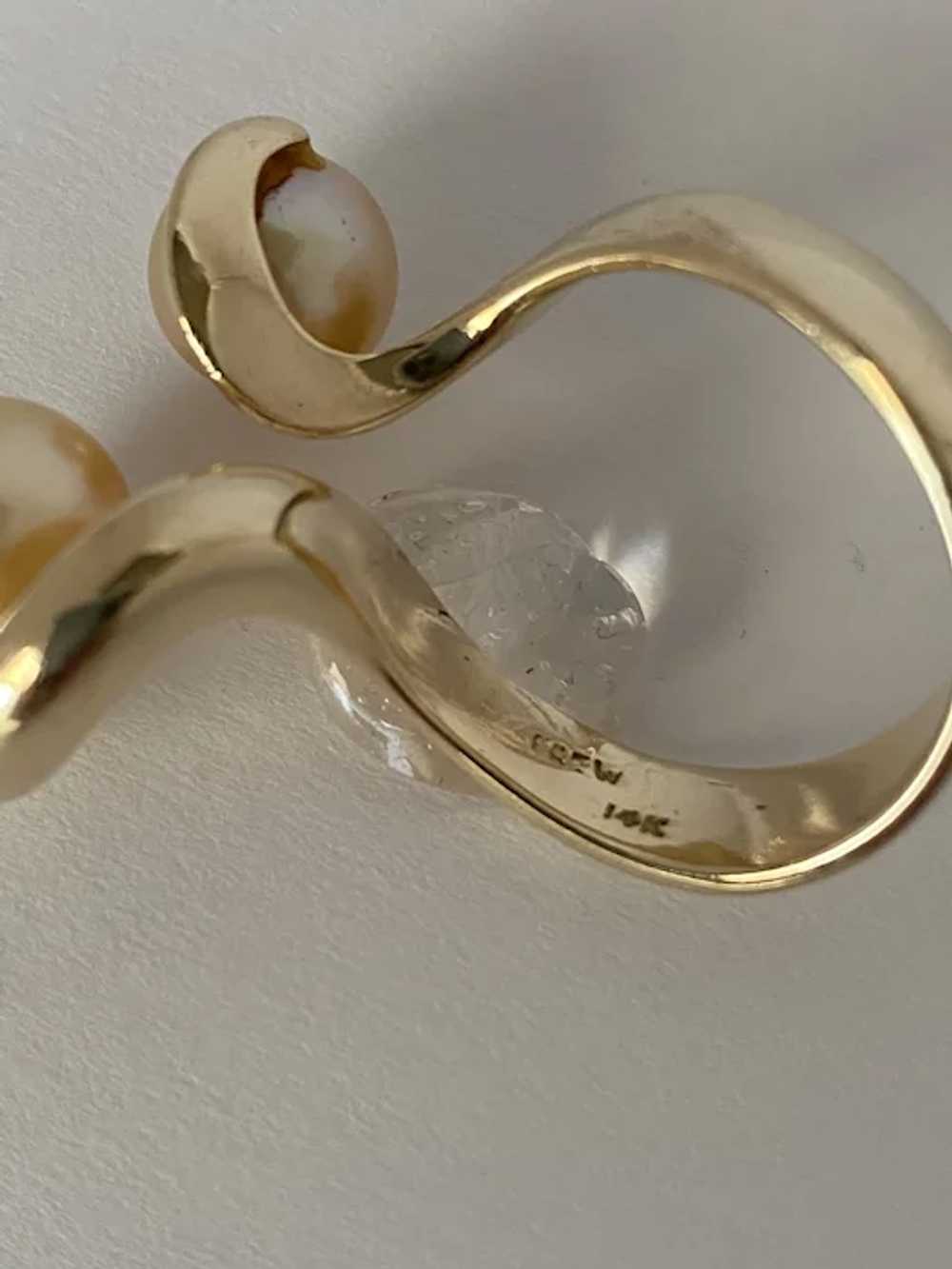 J. Arnold Frew 14 karat gold Modernist ring - image 6