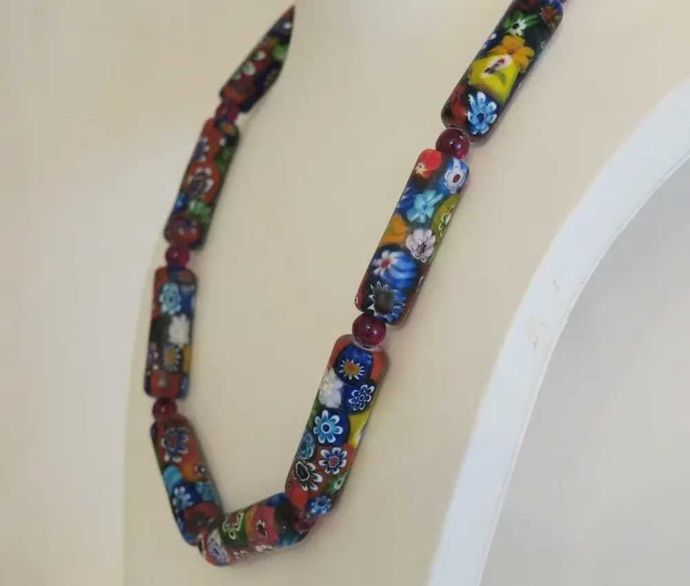Vintage Double Strand Murano Glass Bead Necklace - Ruby Lane