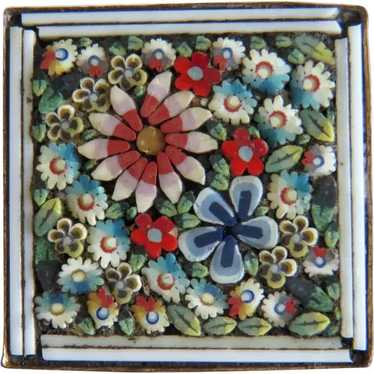 Antique Italian Micro Mosaic brooch, ca. 1900 - image 1