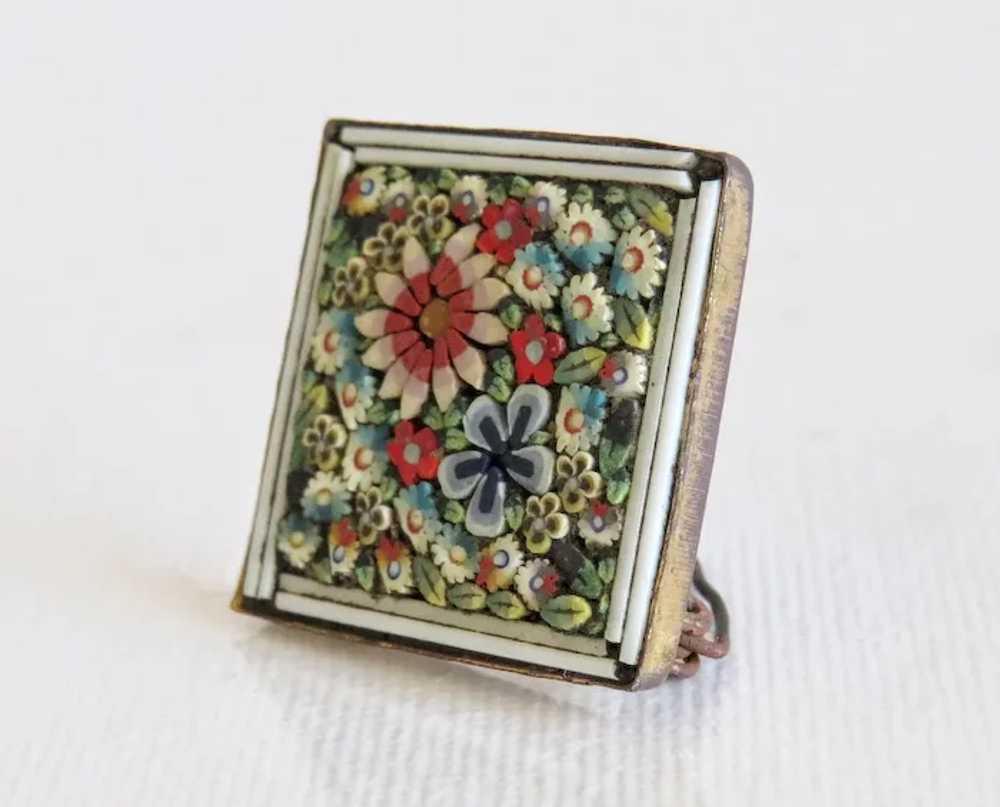 Antique Italian Micro Mosaic brooch, ca. 1900 - image 3