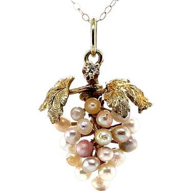 14K Victorian Freshwater Pearl Pendant