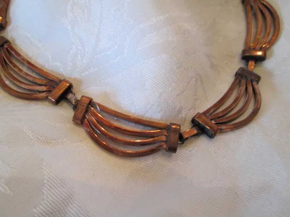 Renoir Crescent Shaped Linked Necklace, Bracelet … - image 5