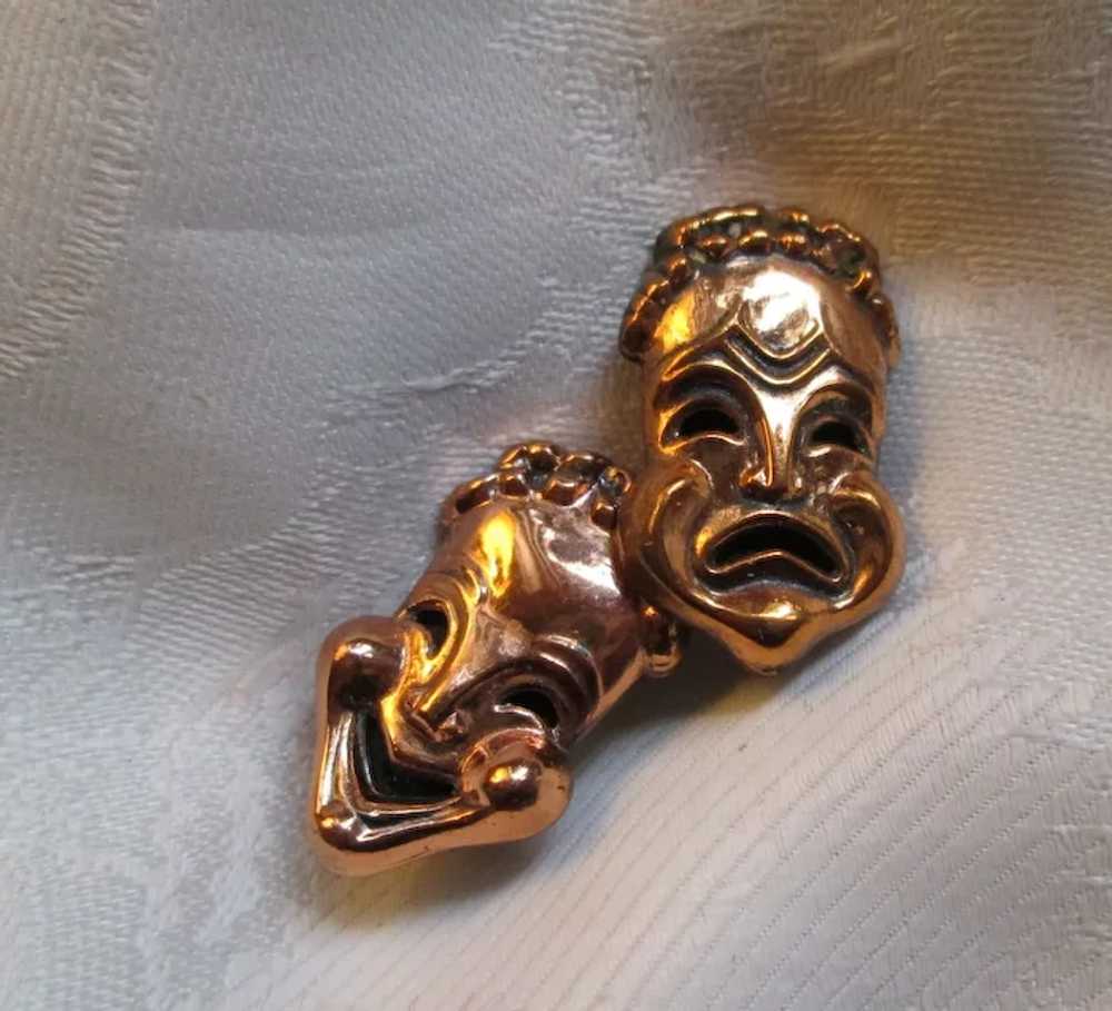 Renoir "Curtain Call" Comedy Tragedy Mask Brooch … - image 8