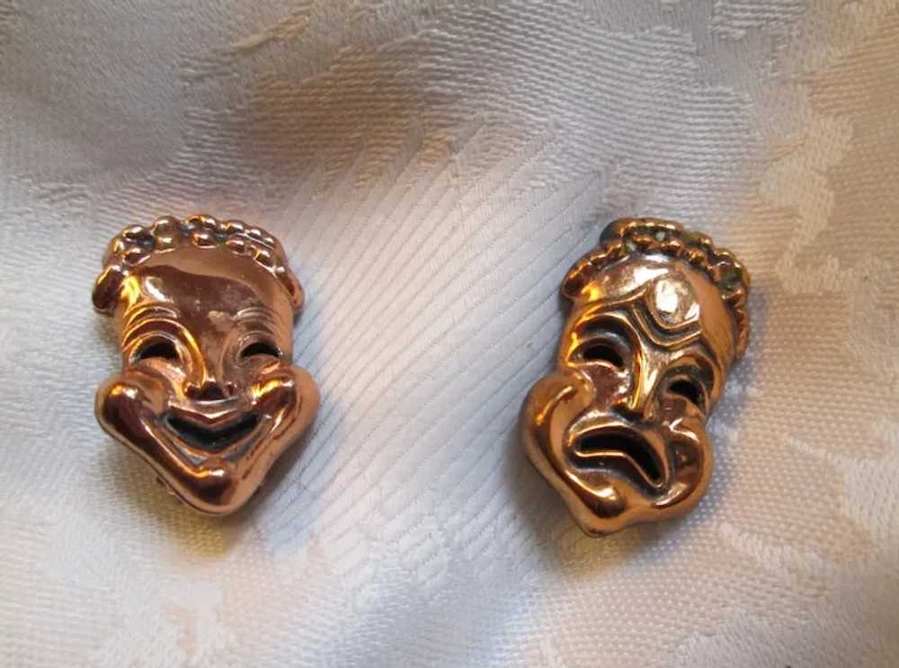 Renoir "Curtain Call" Comedy Tragedy Mask Brooch … - image 9