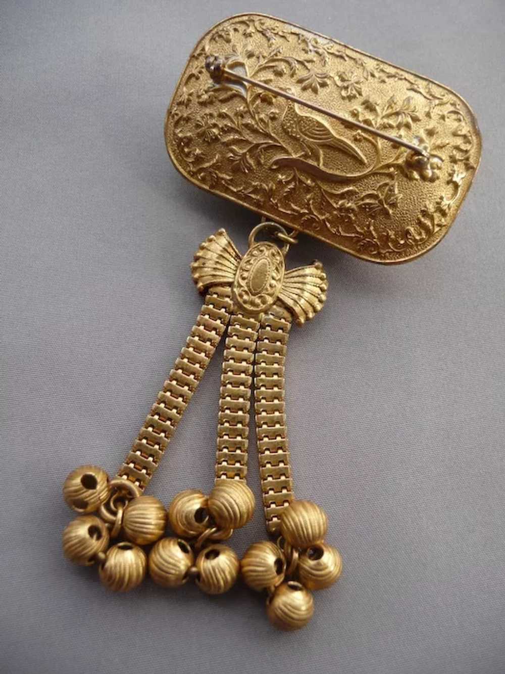 Fantastic Repousse Vintage Pin/ Broach - image 3